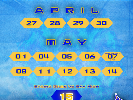 Spring Training Practice Schedule